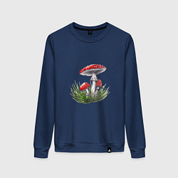 Женский свитшот Мухоморы в траве
