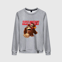 Свитшот хлопковый женский Nintendo - DK, цвет: меланж