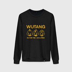 Свитшот хлопковый женский Wu-Tang Childrens, цвет: черный