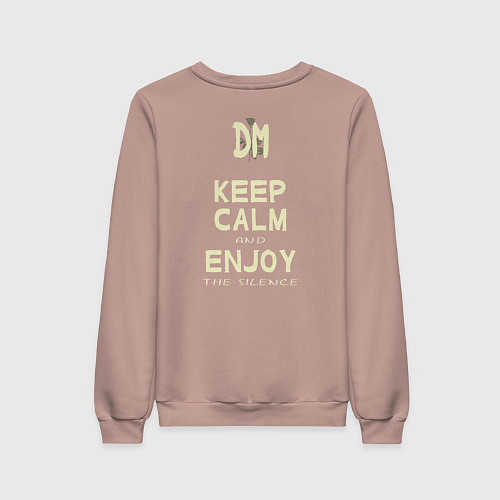 Женский свитшот Keep Calm and Enjoy the Silence - Depeche Mode / Пыльно-розовый – фото 2