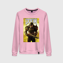 Свитшот хлопковый женский Doom - slyer, цвет: светло-розовый
