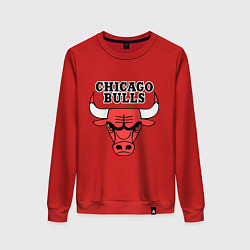 Свитшот хлопковый женский Chicago Bulls, цвет: красный
