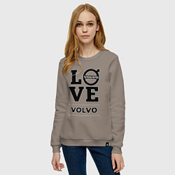 Свитшот хлопковый женский Volvo Love Classic, цвет: утренний латте — фото 2