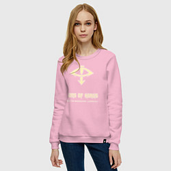 Свитшот хлопковый женский Сыны Хоруса винтаж лого, цвет: светло-розовый — фото 2
