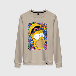 Женский свитшот Мозг Гомера Симпсона - постер