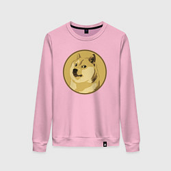 Женский свитшот Пёсик Доге в круге