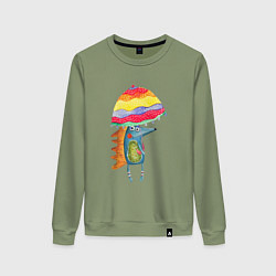 Женский свитшот Ежик под зонтиком