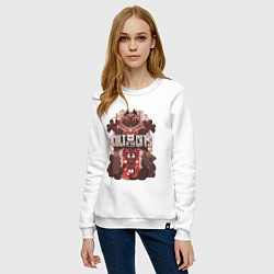 Свитшот хлопковый женский Cult Of The Cats, цвет: белый — фото 2