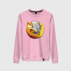 Женский свитшот Пёсик Доге охватывает планету