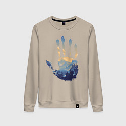 Женский свитшот Отпечаток ладони Кратоса