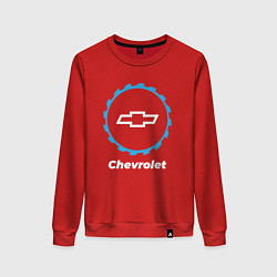 Свитшот хлопковый женский Chevrolet в стиле Top Gear, цвет: красный