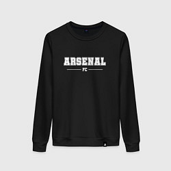 Свитшот хлопковый женский Arsenal football club классика, цвет: черный