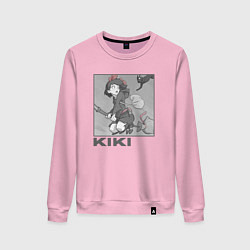 Свитшот хлопковый женский Испуганная Кики, цвет: светло-розовый