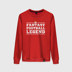 Свитшот хлопковый женский Fantasy Football Legend, цвет: красный