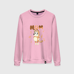 Свитшот хлопковый женский Doggy Mom, цвет: светло-розовый