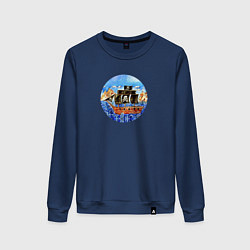 Женский свитшот Рисунок пиратского корабля в бухте