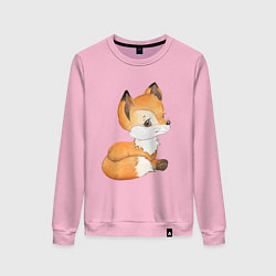 Женский свитшот Маленький лисенок арт