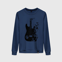 Женский свитшот Гитара и птицы