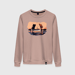 Женский свитшот Закат в Питере