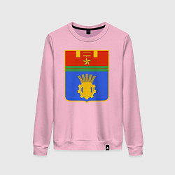 Свитшот хлопковый женский Герб Волгограда, цвет: светло-розовый