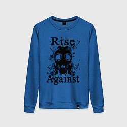 Свитшот хлопковый женский Rise Against rock, цвет: синий
