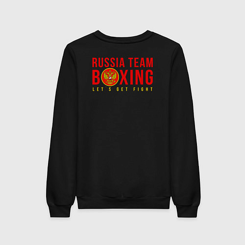 Женский свитшот Lets get boxing / Черный – фото 2