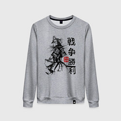 Женский свитшот Самурай с мечом в шлеме