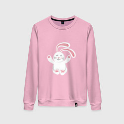 Свитшот хлопковый женский Cute Rabbit, цвет: светло-розовый