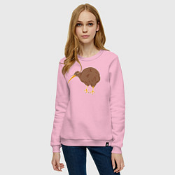 Свитшот хлопковый женский Kиви, цвет: светло-розовый — фото 2