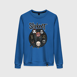 Свитшот хлопковый женский Slipknot art fan, цвет: синий