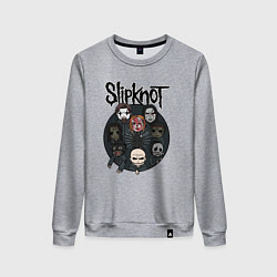 Свитшот хлопковый женский Slipknot art fan, цвет: меланж