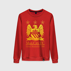 Свитшот хлопковый женский Manchester City gold, цвет: красный
