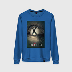 Свитшот хлопковый женский X - Files poster, цвет: синий