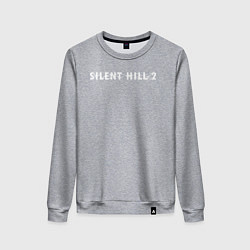 Свитшот хлопковый женский Silent hill 2 remake logo, цвет: меланж