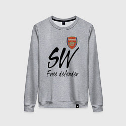 Свитшот хлопковый женский Arsenal - sweeper - England - London, цвет: меланж