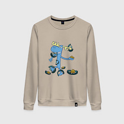 Свитшот хлопковый женский Lumpy trap, цвет: миндальный