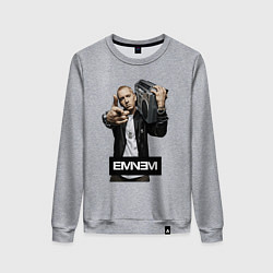 Свитшот хлопковый женский Eminem boombox, цвет: меланж