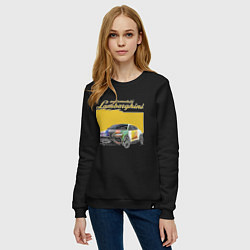 Свитшот хлопковый женский Lamborghini Urus - Italy, цвет: черный — фото 2