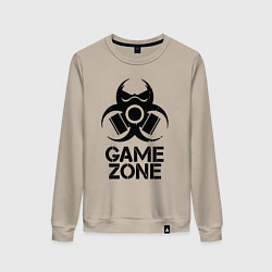 Свитшот хлопковый женский Game zone, цвет: миндальный