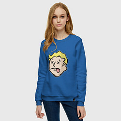Свитшот хлопковый женский Dead vault boy, цвет: синий — фото 2