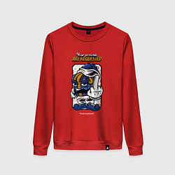 Свитшот хлопковый женский Your presents are requested, цвет: красный