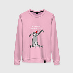 Женский свитшот Кролик ждет чуда в новом году