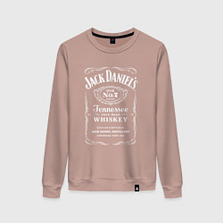 Свитшот хлопковый женский Jack Daniels, цвет: пыльно-розовый