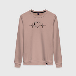 Женский свитшот Сердце пульс