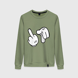 Женский свитшот Hands - fuck you