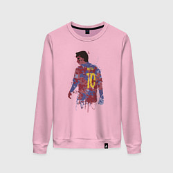 Свитшот хлопковый женский Color Messi, цвет: светло-розовый