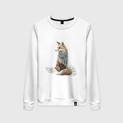 Женский свитшот Лисица в сугробах