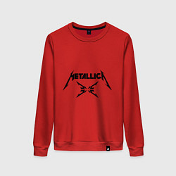 Свитшот хлопковый женский Metallica, цвет: красный