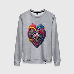 Свитшот хлопковый женский Любовь до гроба, цвет: меланж