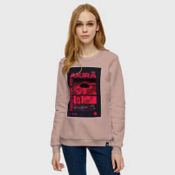 Свитшот хлопковый женский Akira poster, цвет: пыльно-розовый — фото 2